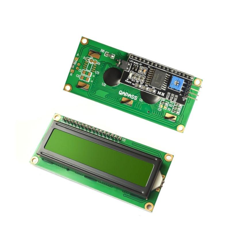 Blue Screen 1602A 1602LCDModule Blue Yellow Green Screen 16x2 Character LCD Display ForUNO r3 mega256 PCF8574T IIC Interface 5V