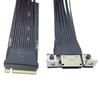 M.2 to Oculink 4i Extension Cable PCIe4.0 Gen4 Silver Plated Cable for M.2 M Key NVME to SFF8611 Adapter Cable