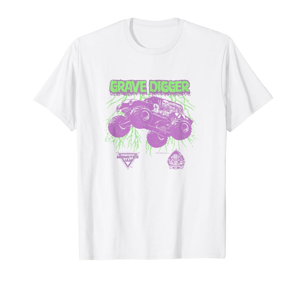 Ripple Junction x Monster Jam Grave Digger Green Lightning T-Shirt