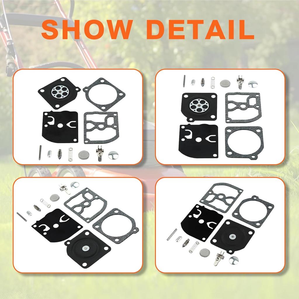 Carburetor Repair Kit, Fit For Zama C1Q-S75, C1Q-S75A, C1Q-S76, C1Q-S76A, C1Q-77, C1Q-77A, C1Q-S84, C1Q-S84A, C1Q-S84B, C1Q-S85, C1Q-S85A carburetor,