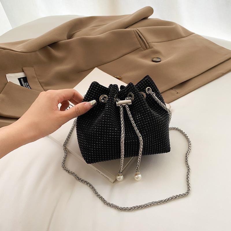 Shoulder Bags Crossbody Bag Purses Handbags Crystals Evening Bag Silver for Women Girls Wedding Prom Party Club Bling Bling Sparkling