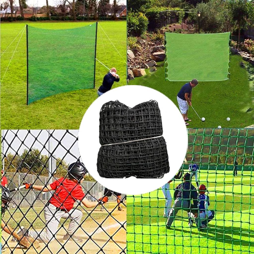 Knotless golf practice net, suitable for golf driving ranges, swing practice, garages, baseball, tennis, soccer, and pitching practice. Large size