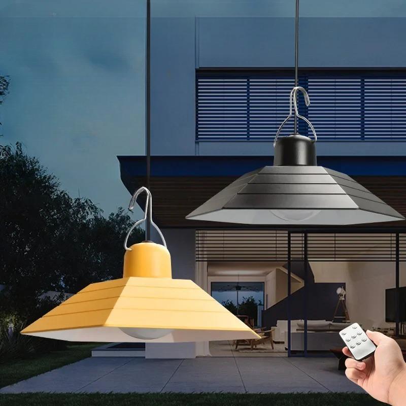 Solar Pendant Light Split Led Solar Powered Lamp White/Warm Light with Remote Control Chandelier Camping Outdoor Garden Lighting