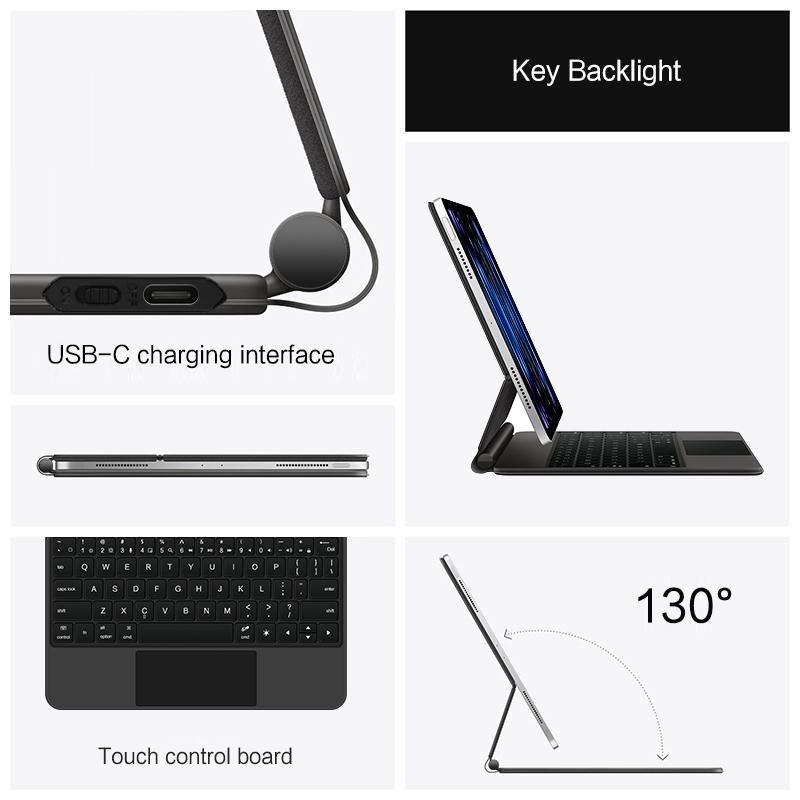 Backlit Touchpad Magic Keyboard For iPad Pro 11 1st 2nd 3rd 4th Gen Air 4 5 10.9 Magnetic Smart Case Wireless Keyboard