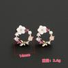Elegant Pearl Shell Flower Stud Earrings For Women Sweet Temperament Spring Summer Jewelry