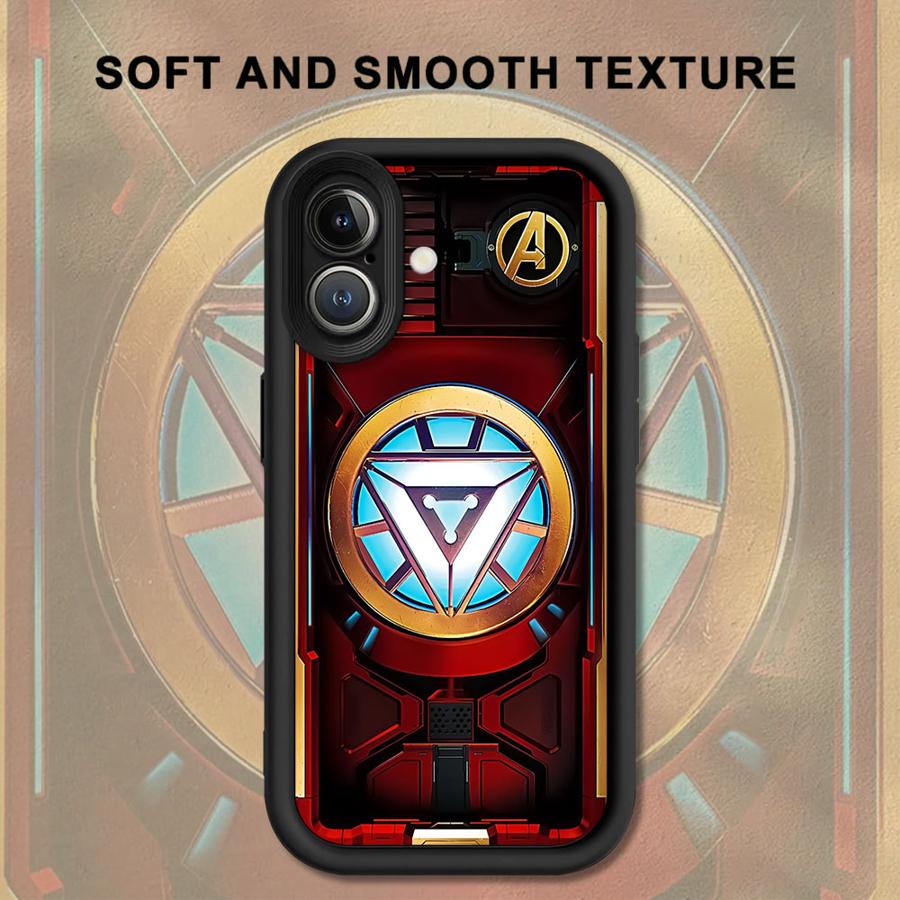 

Чехол для телефона iPhone XS Max 15 16 14 Plus 16e XR 17 Air 13 12 11 Pro Max Мягкий чехол Marvel Ironman Sipiderman iPhone 13 Pro