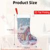 Christmas Decoration Fireplace Hanging Stocking1pc Christmas-Themed, Winter Gingerbread House Design with Ball