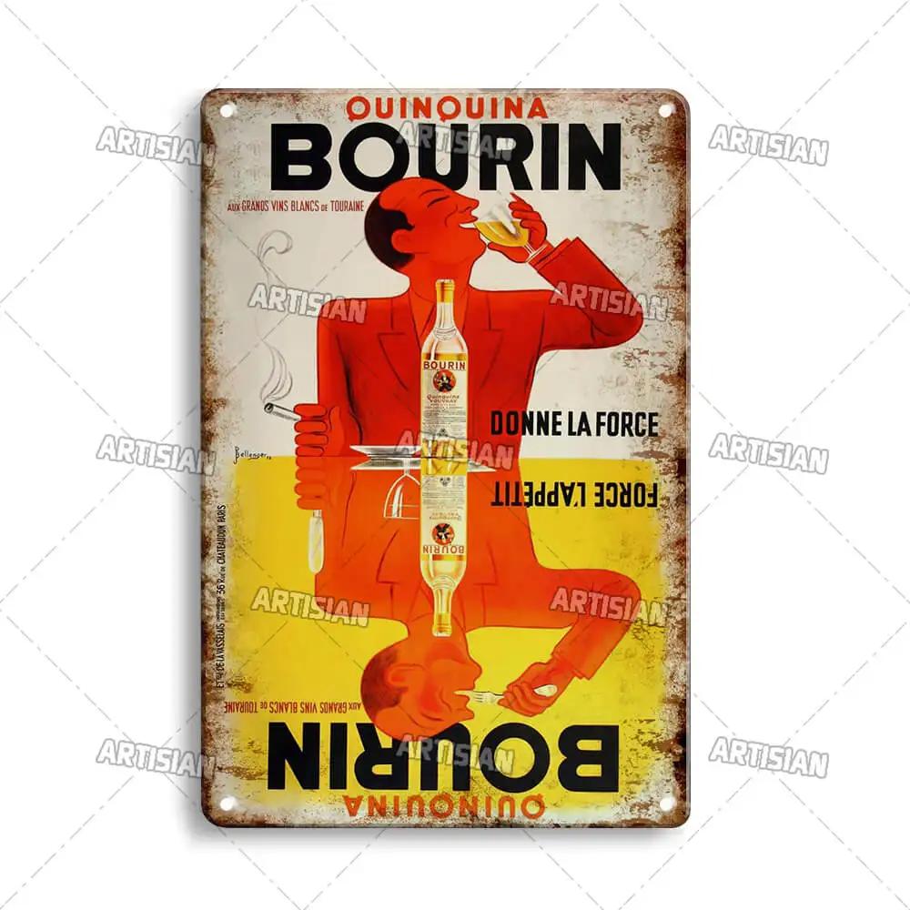 ARTISAN Retro Wein Metallschild Dekoposter Alkohol Wand Metall Blechschild Werbung Wanddeko Man Cave Club Metallplakette