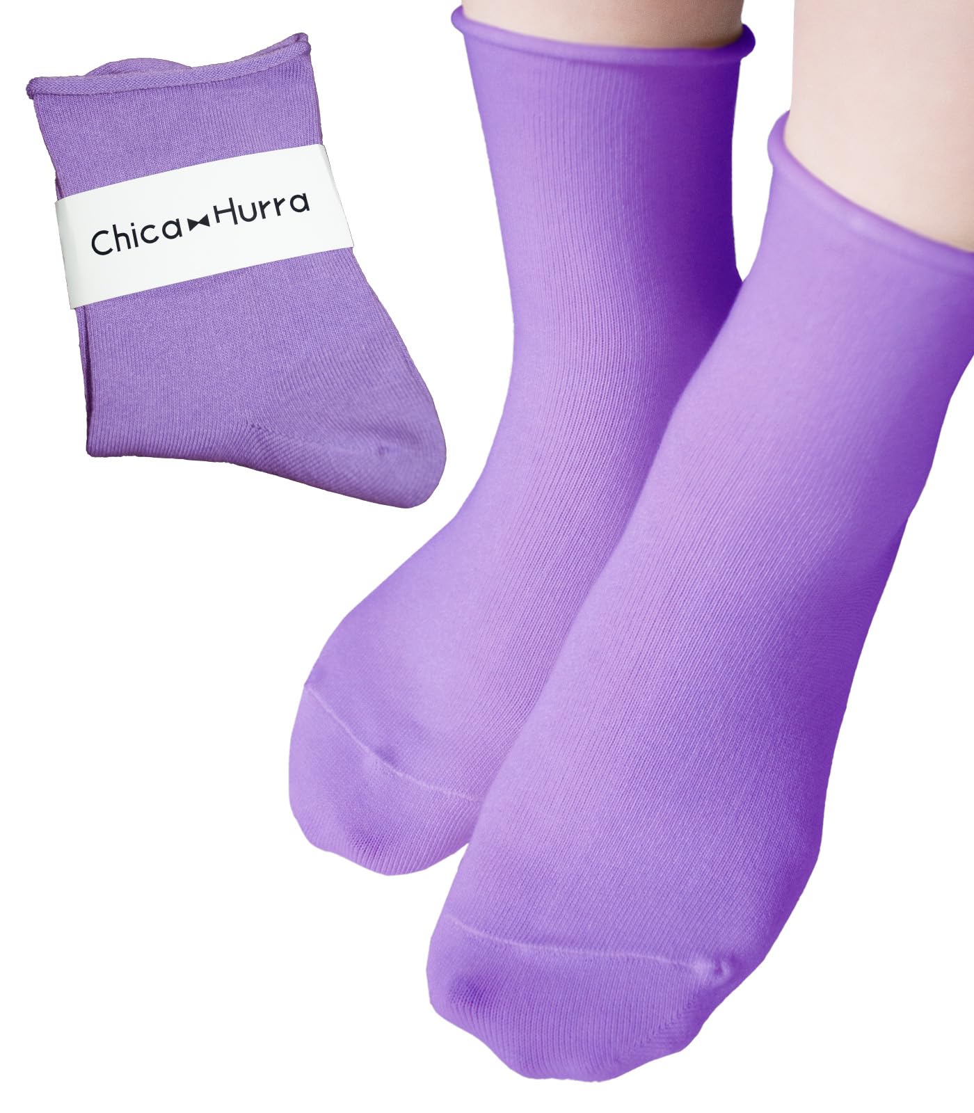 

Chica Hurra Lavender Sizes Set of Solid Low Crew Rolled Stylish Perfect for Adult All Daytime and Made in Amazon Wide Selection of Gift Wrapping Loose