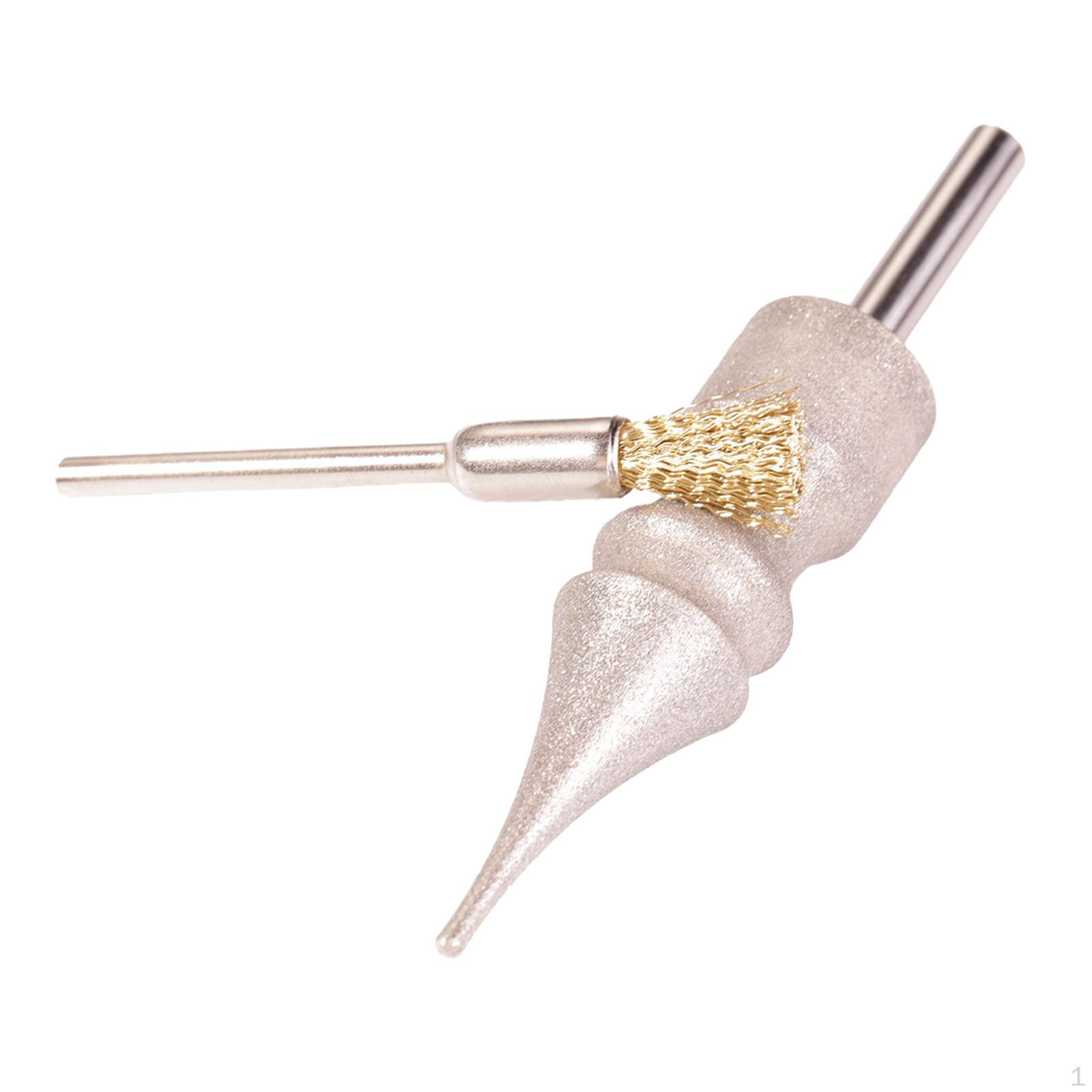 

Leather Burnisher Bit Burnishing Tip DIY Crafts Working Tool with Copper Wire Brush