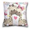 Anime Cat and Dog Pillow Pillowcase Home Sofa Car Waist Cushion Cover Nordic Cartoon Animal Whale Zebra