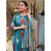 Indian Bollywood Ethnic Salwar Kameez Pakistani Cotton Kurti Palazzo Dupatta Set