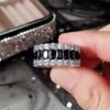 Xiaomi Huitan Fashion Female Finger Ring with Black Stone Hip Hop Party Luxury Women's Accessories Surprise Gift Ring Jewelry Drop Ship