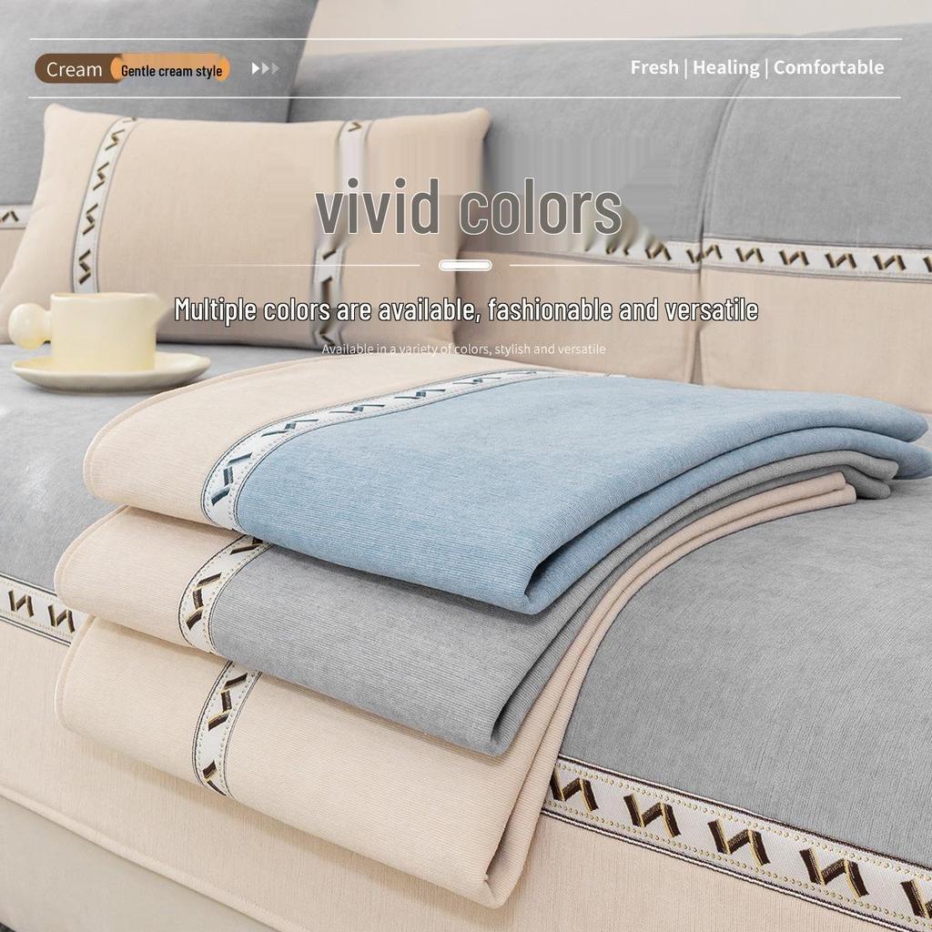 Universal Chenille Sofa Cushion Cover: Non-Slip, Luxury Design, 2025 Collection