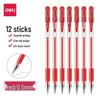 Deli 0.5mm Classic Bullet-Tip Red Gel Pens (144 Count)