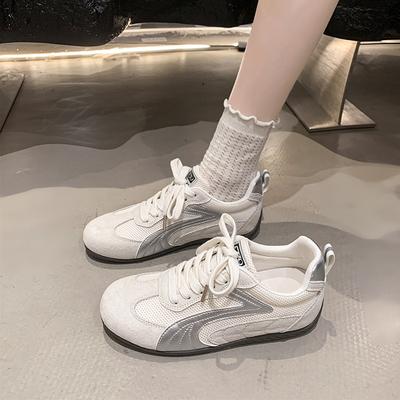Red German Training Shoes Women's Summer Breathable Mesh 2025 New Women's Shoes Popular Leisure Sports Flat-bottomed Versatile Board Shoes