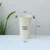 White Metal Flower Bucket for Arranging and Decorating - Large Vase for Fresh and Dried Flowers