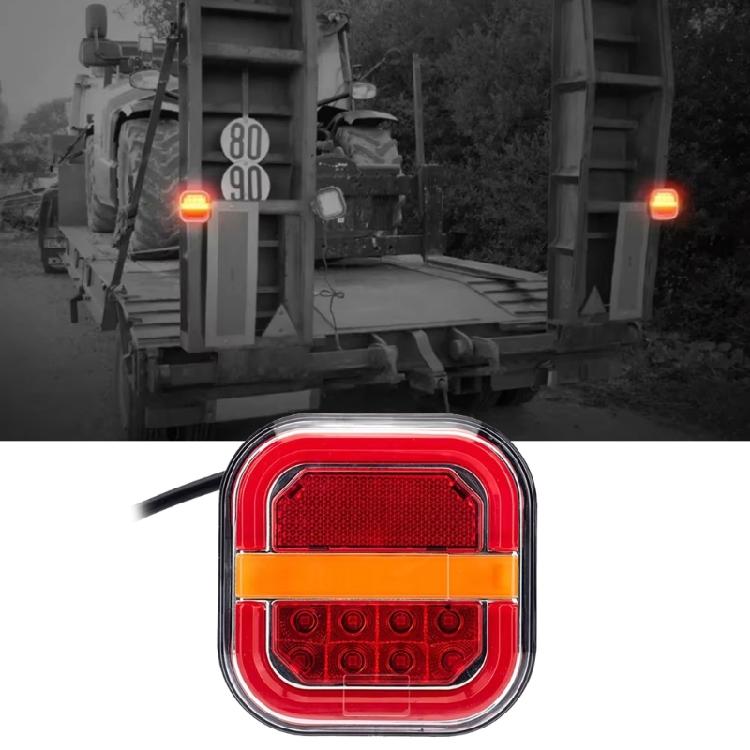 Waterproof Shockproof Square 28 LED License Plate Light With Superior Illumination For Commercial Cargo Trucks Trailers