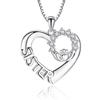 Accessories, Blue Purple Crystal Heart Collarbone Chain Fashion Two-Tone Necklace Summer Fresh Girl