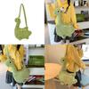 Cute Dinosaur Plush Crossbody Bag For Girls Handheld Toy Style With Elliptical Shape And Zipper