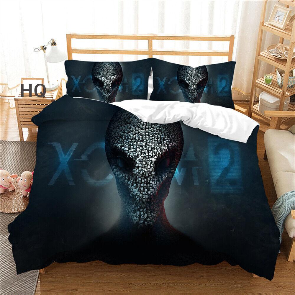 Skull Printing Duvet Cover Teens Bedroom Set Fashion Bedding Set Comforter Cover