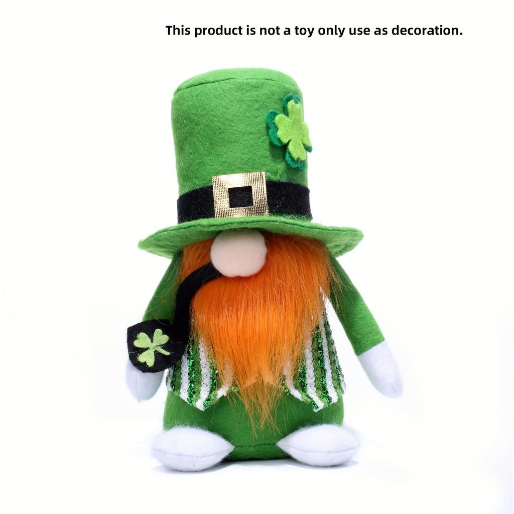 Green Top Hat Faceless Doll Ornament, Indoor Decoration for Spring Festival Decor Home Decor