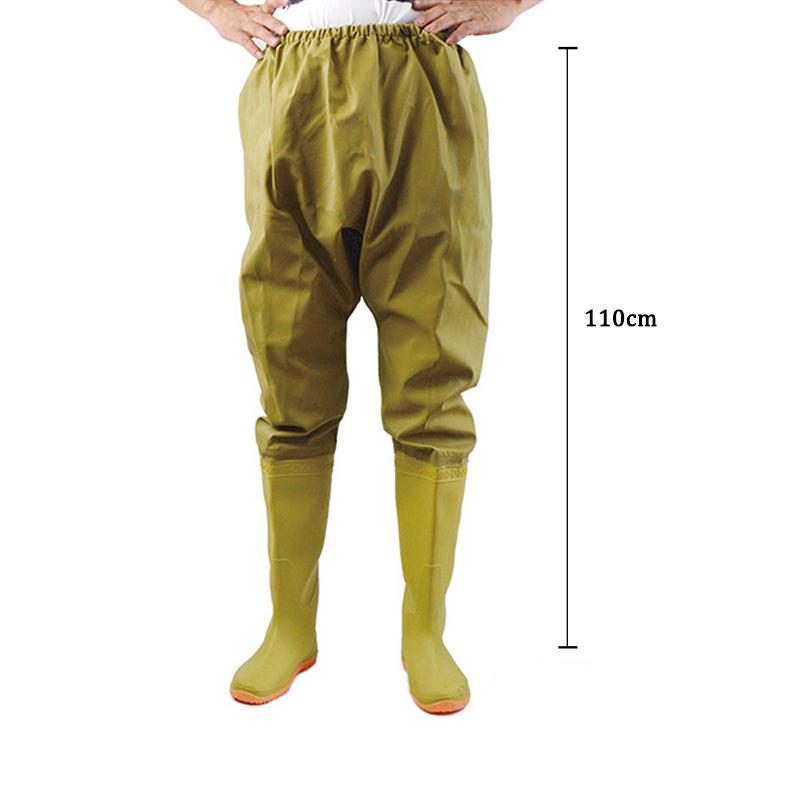 Wader da Pesca Resistenti all'Usura Impermeabili Antiscivolo con Stivali Pantaloni a Vita per Uomo Donna 38