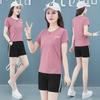 Women's Quick-Dry Summer Sports Set: Korean-Style Short-Sleeve Ice Silk Running Suit