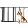 Extra Wide Dog Safety Gate, with Door Pressure, for Doorways, Hallways, Staircases - Black