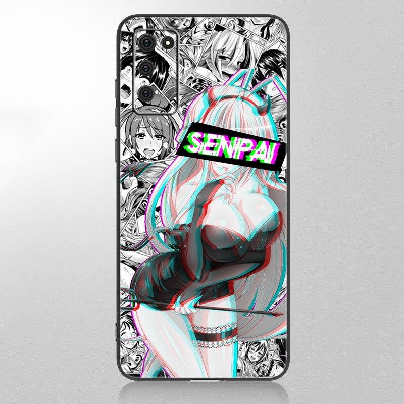 Anime dívka kreslená japonská roztomilá tvář Pouzdro pro Samsung Galaxy A12 A02S A22 A32 A52 A72 A71 A51 A41 A31 A21 A11 A50 A70 A10S A20S