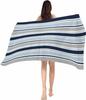 Beach Towel Grey Stripes Bath Pool Towels Navy Blue Classic Striped Soft Absorbent Beach Towel Lightweight Large Quick Dry Swim