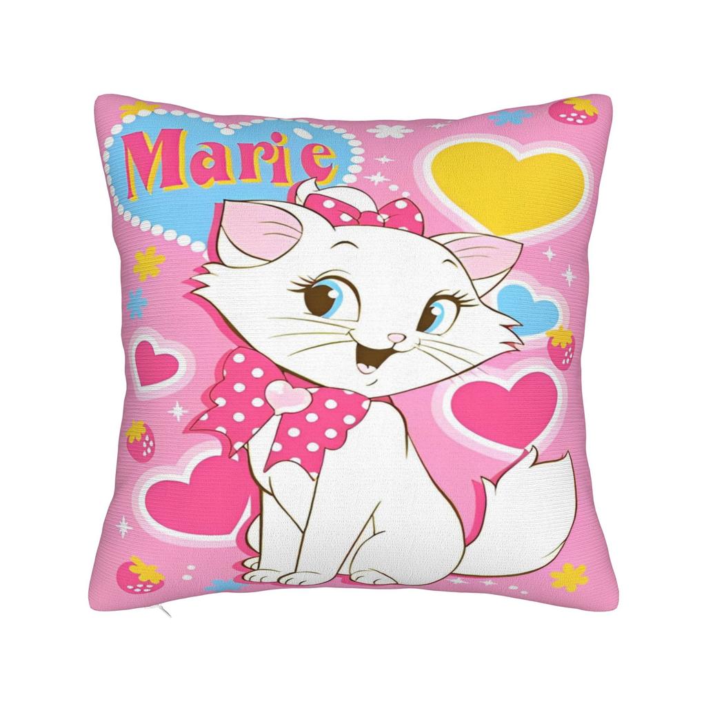 Marie Katze Cartoon Kissenbezug Polyester Kissenbezug Dekorativ Kissenhülle Zuhause Dropshipping 45*45cm