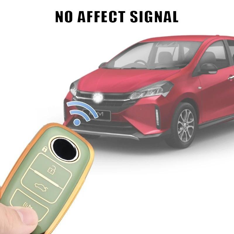 4 Buttons Key Fob Cover For Toyota Perodua Protection Smart Remote Tpu Car Key Case Bag 8 Colors