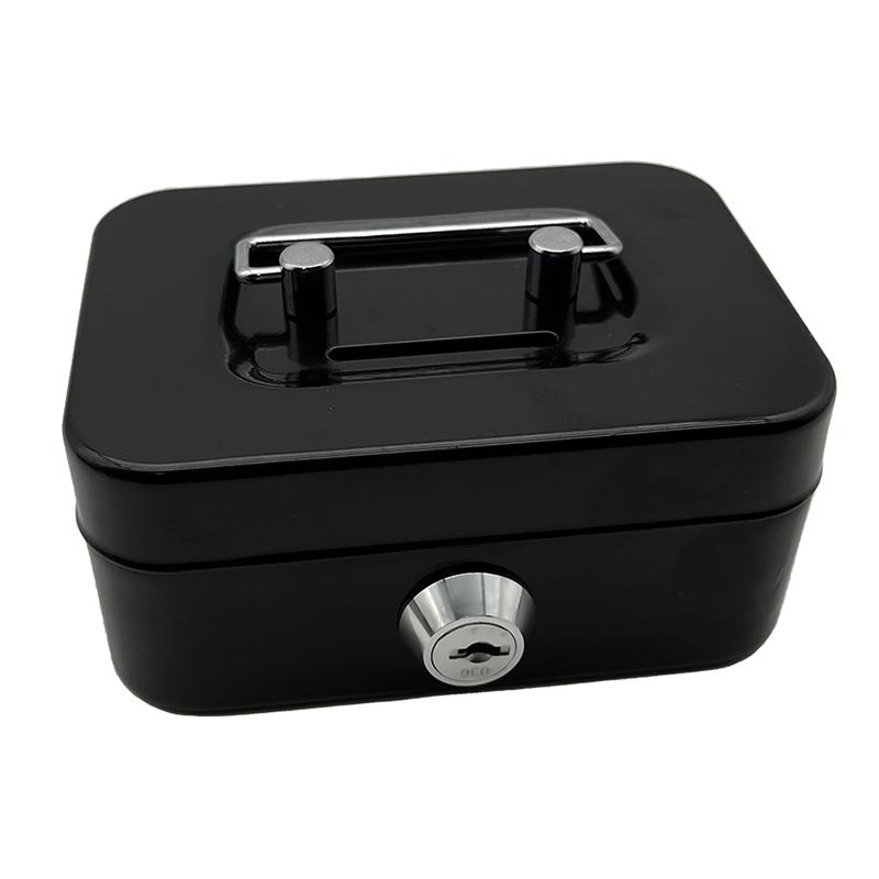 

Денежный сейф, запирающийся на ключ, портативный ящик для хранения денег, изготовленный из металла, небольшой сейф с замком, прочные монетницы для детей