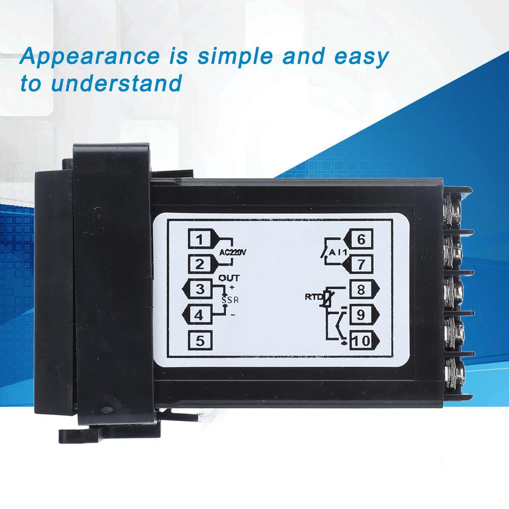 SSR Digital Temperature Controller Adjustable Intelligent Thermostat Buckle Fixing AC220V