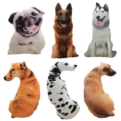 Peluche de perro de imitación de 50 cm, bonito juguete de peluche con impresión 3D, cojín de dibujos animados para niños, regalo para decoración del hogar