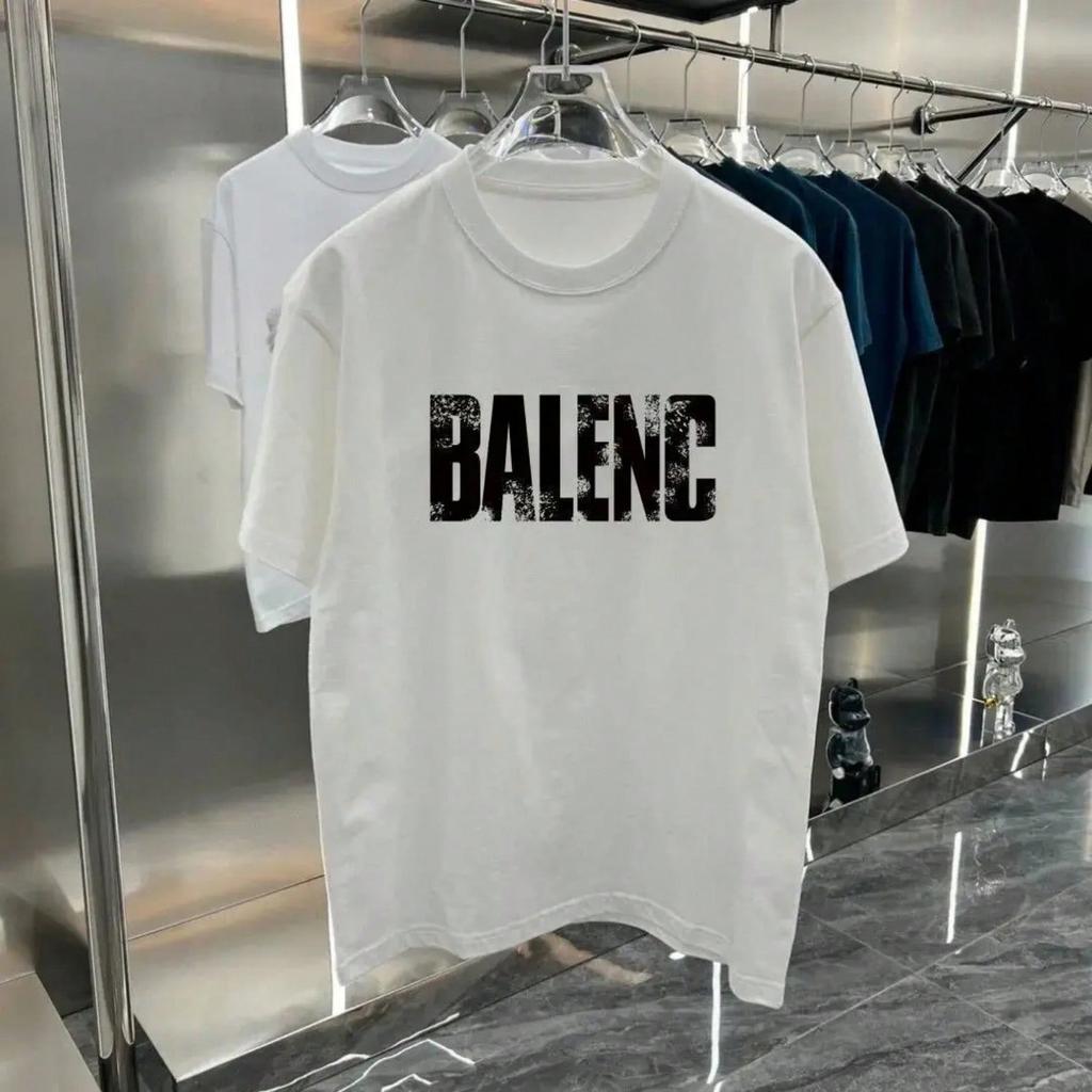 T-shirt da uomo a maniche corte con scollo rotondo, dipinta a mano con lettere e graffiti, T-shirt da uomo di marca di lusso