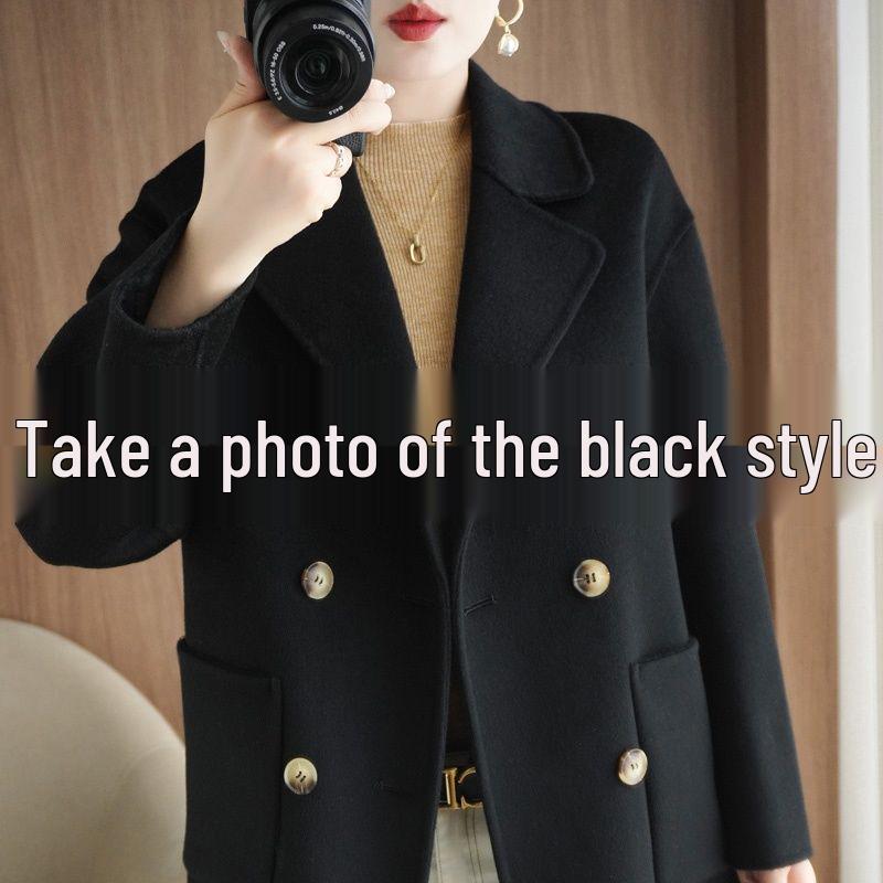 Petite Wool Double-Faced Short Coat - Loose, Chic Style