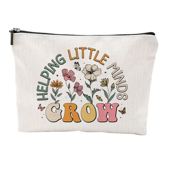 

Yousheng Cosmetic Bag Teacher Theme Compact Toiletry Bag Portable Zipper Close Storage Bag for Travel And Dressing