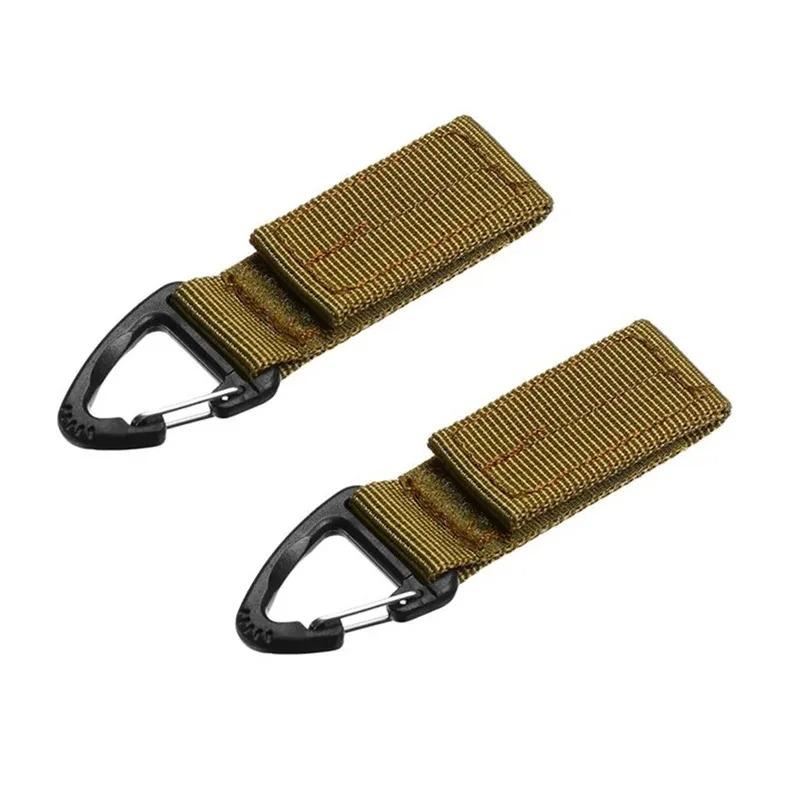 1/2/3Pcs Tactical Hanging Key Hook Clip Clamp Buckle Nylon Webbing Molle Belt Carabiner Outdoor Strap Climbing Accessories