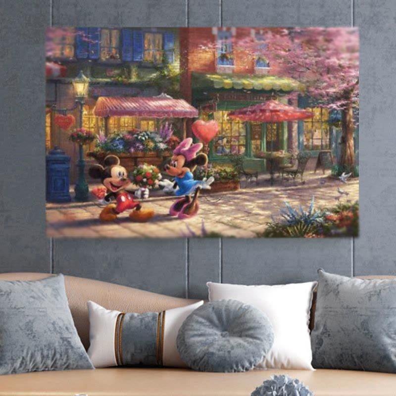 Mickey Mouse Themed Fashionable Girl's Gift Fairy Wallpaper For Bedroom Decor