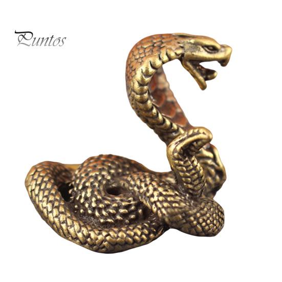 

Латунная фигурка змеи, ретро-статуэтка змеи с детализированной чешуей, украшение для домашнего офиса, мини-украшение в виде змеи, подарок для любителей змей A