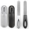 Stainless Steel Diamond Grit Nail File Hypoallergenic Durable Manicure Tool for Natural Acrylic Gel Nails Grooming