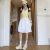 Women's College Style Pleated A-Line High-Waist Skirt