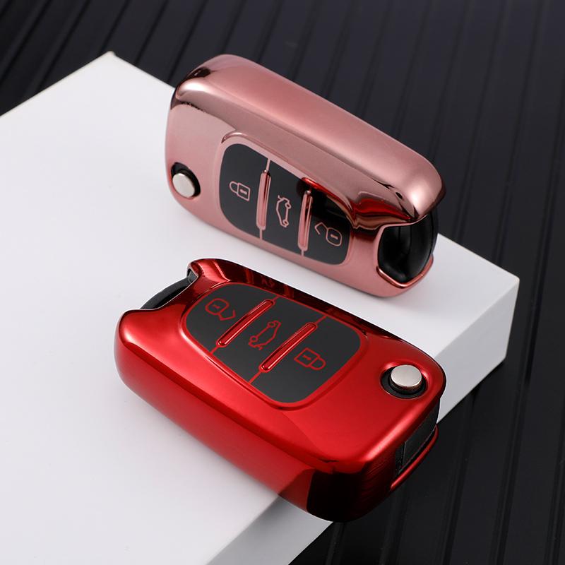 TPU Car Key Case Cover Bag Shell Fob Holder Protector For KIA Rio K2 K3 K5 Ceed Cerato Sportage Soul For Hyundai I20 I30 Ix25 Ix35 Solaris