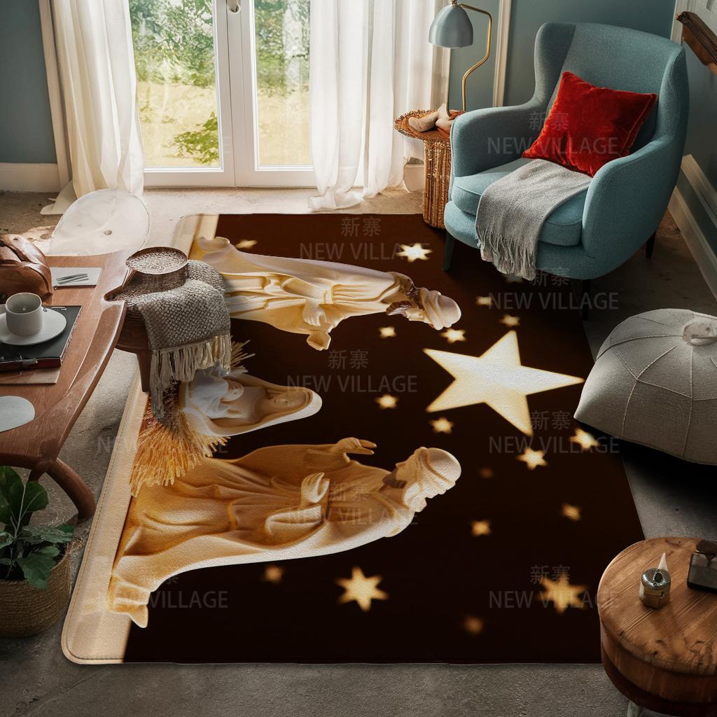 Hauseingangsteppich Fußmatte Haustür Wohnzimmer Bad Fuß Badezimmer rutschfest wasserabsorbierend Teppiche Bad Frohe Weihnachten Winter