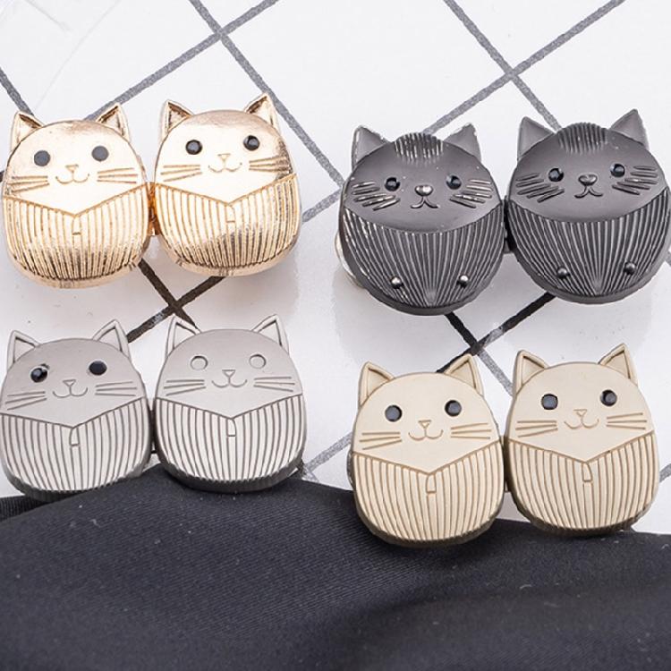 4 Pairs Jeans Button Pins No Sewing Required Trousers Waist Tightener Lovely Cats Waist Buckles Trouser Button Pins