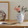Vase en forme de cœur en résine, Vase créatif en forme de cœur pour Halloween, noir et blanc, en céramique, ornement de bureau pour la décoration de la maison