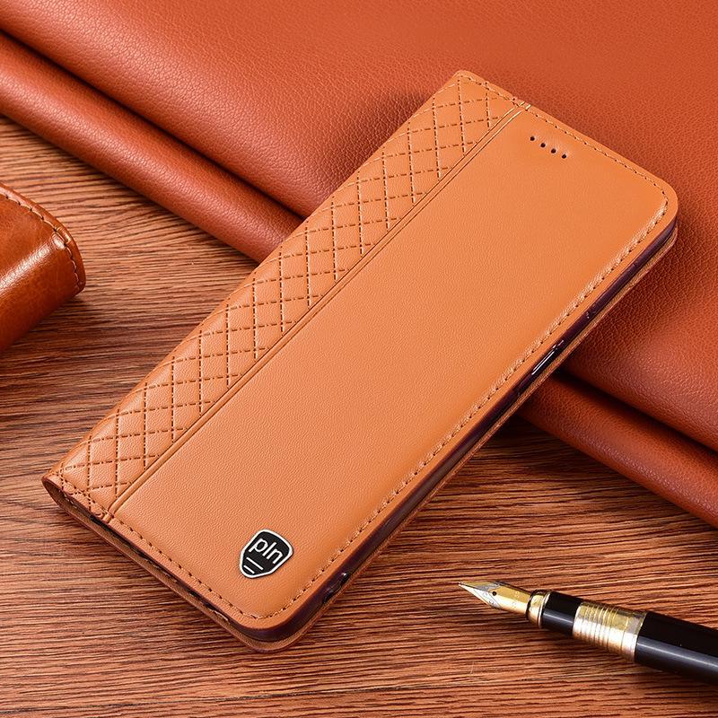 Genuine Leather Flip Cover for Xiaomi Redmi Note14Pro+, Note12, Note11SE, and Note10