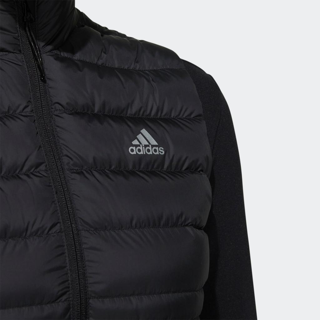 adidas Solid Color Logo Zip Stand Collar Vest Women Vests Black GT3317